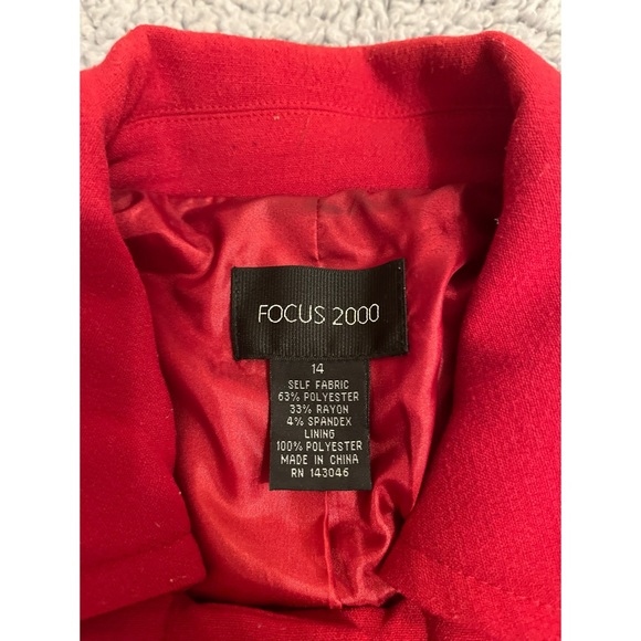 Focus 2000 Women’s 14 Vintage Classic Red Pea Coat. - Picture 7 of 8